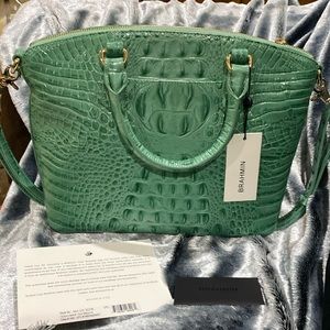 Brahmin Duxbury satchel green cove Melbourne. Genuine leather.